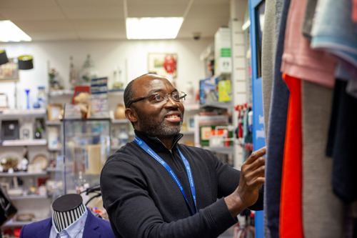 Volunteer in a St Peter's Hospice shop