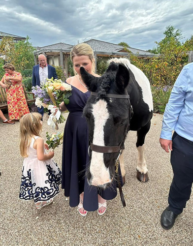 Amy with her horse, Sammy