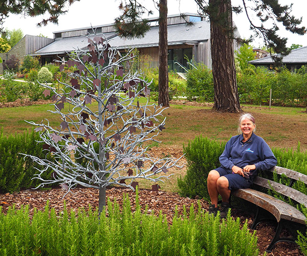 Sarah in the Hospice Garden